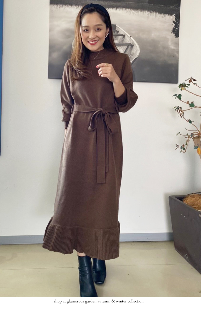 CHICWISH★ウエストリボンカシュクールニットワンピース☆ 0000036423016.jpg