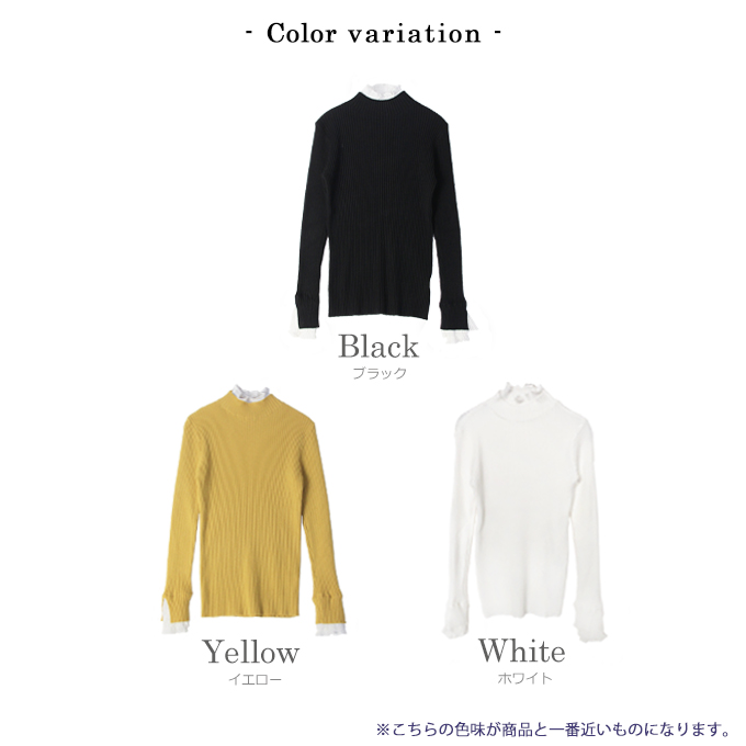 Sov. ソブ プリーツシフォンニット 長袖 トップス シフォン ブラウス レディース シフォンブラウス 長袖 七分袖 ぽ