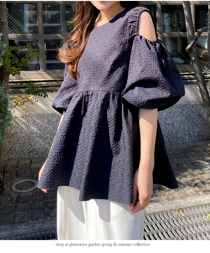 大人のオープンアームペプラム【7i-971-00001】