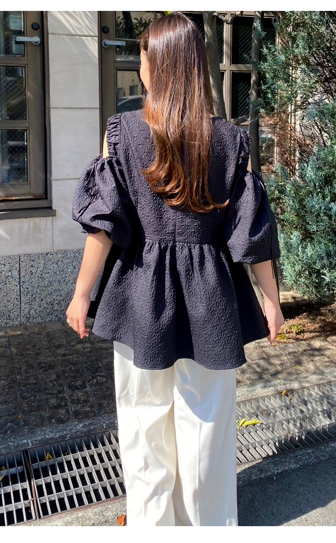 大人のオープンアームペプラム【7i-971-00001】