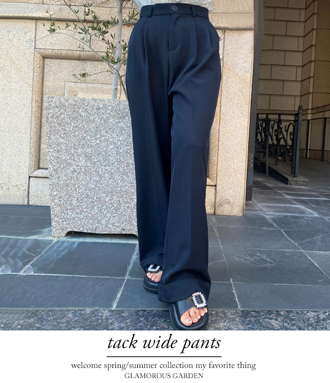 タックワイドパンツ【7h-831-04722】