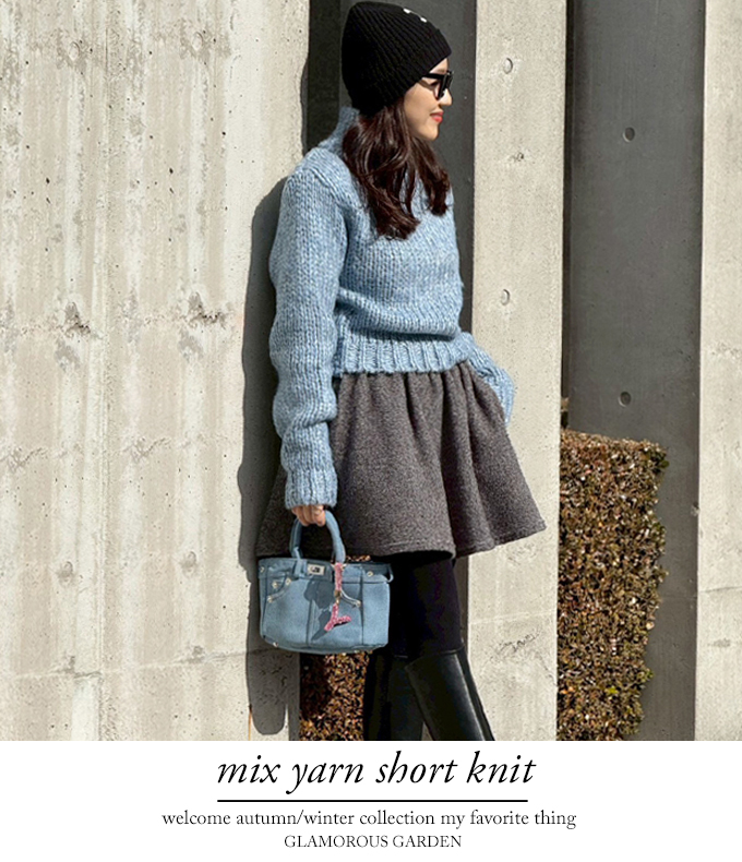 MIXヤーンショートニット【7h-831-05190】