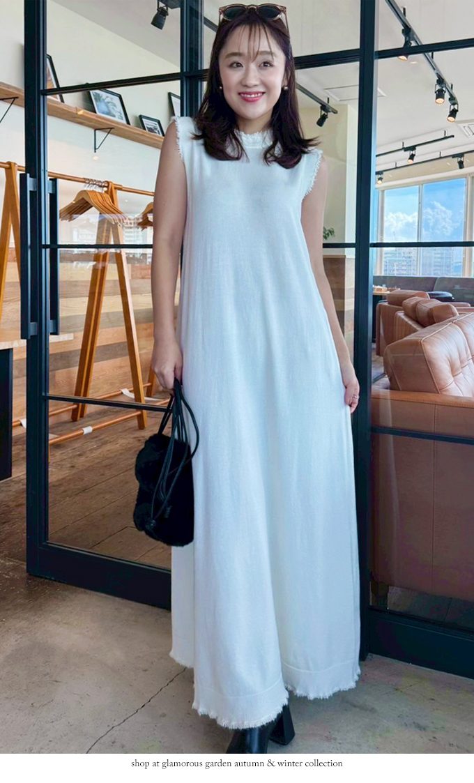 ナチュラルベーシックノースリーブワンピース【7f-831-05795】