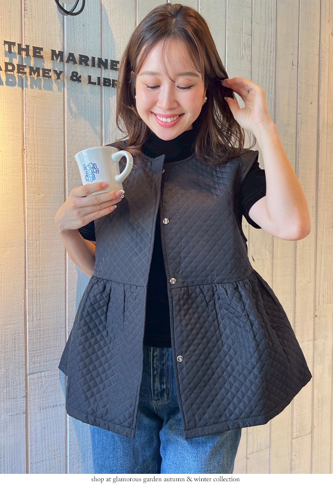 キルティングペプラムジレ【7f-831-05760】