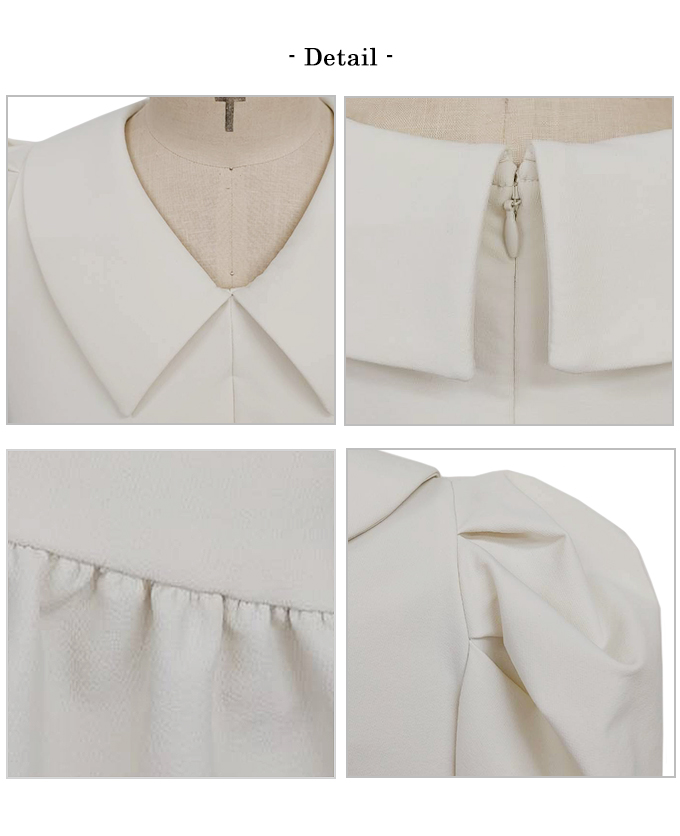 ビッグカラーペプラムブラウス【7f-114-07150】