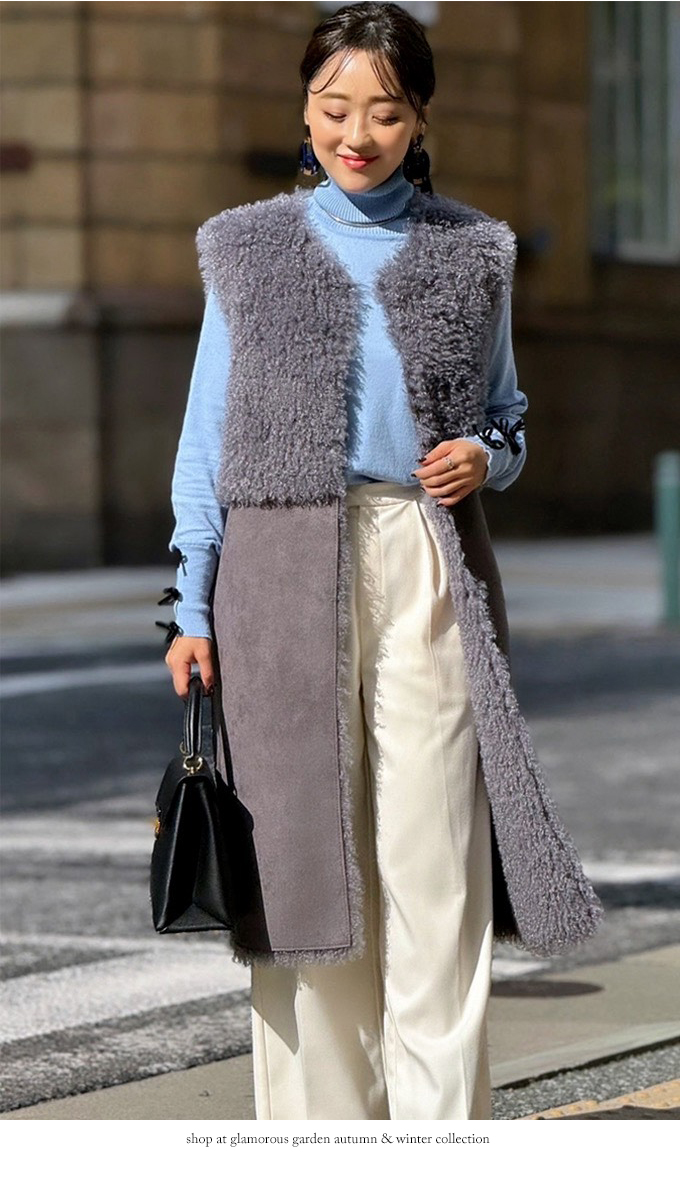 2WAYトスカーナラム風ロングジレ【7f-146-07006】