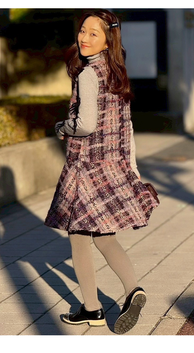 ミックスツイードワンピース【7f-831-06095】