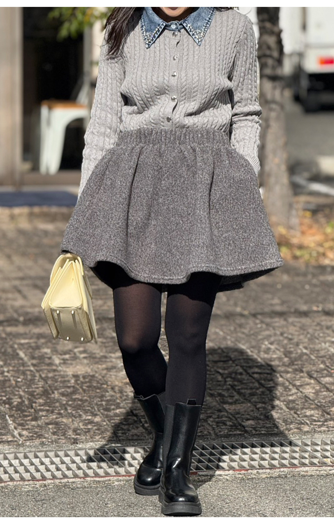 ブークレフレアミニスカート【7f-831-06040】