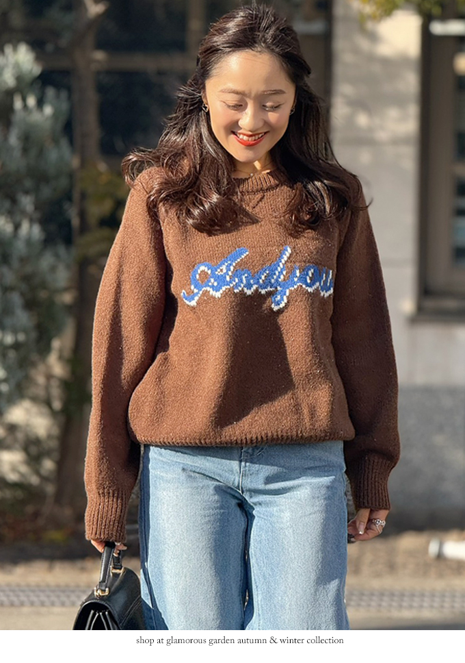 ジャガードロゴニット【7f-831-06026】