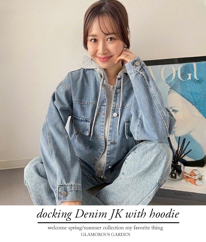 パーカードッキングデニムJK【7e-831-06126】