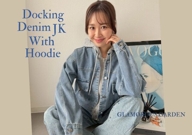 パーカードッキングデニムJK